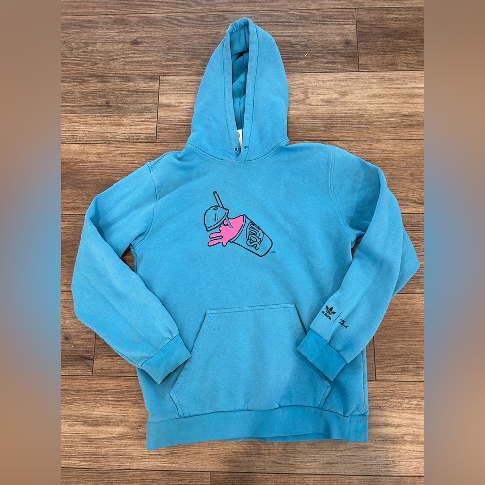 Adidas x The Simpsons Squishee Hoodie – Fresh Splash Blue – Size Medium